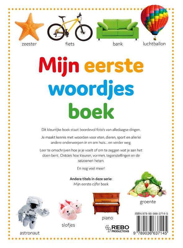 Achterkant van Mijn eerste woordjes boek