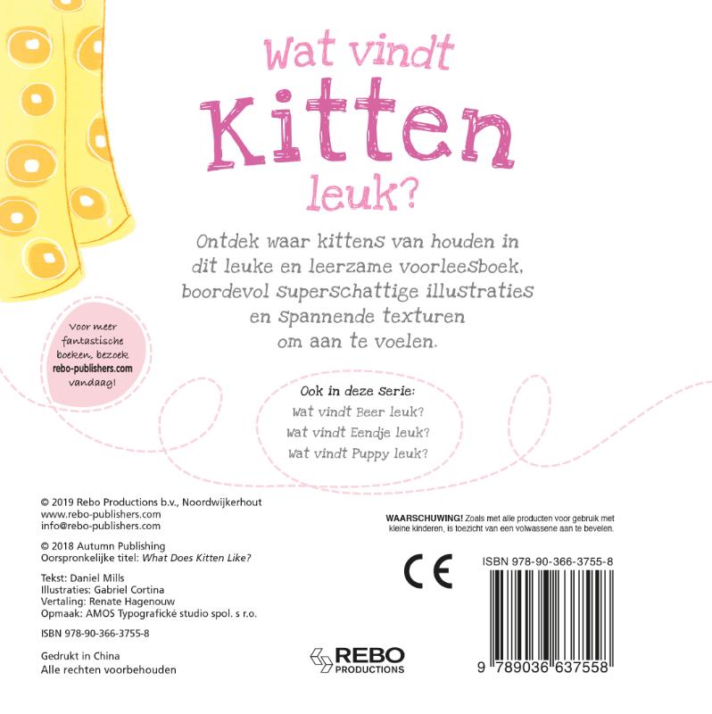 Achterkant van Wat vindt kitten leuk?