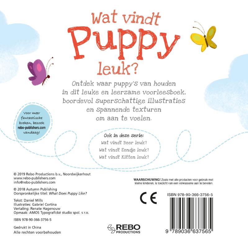 Achterkant van Wat vindt puppy leuk?