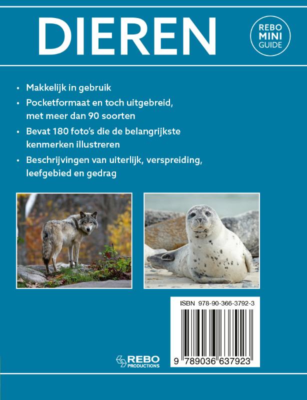 Achterkant van Rebo mini guide - Dieren