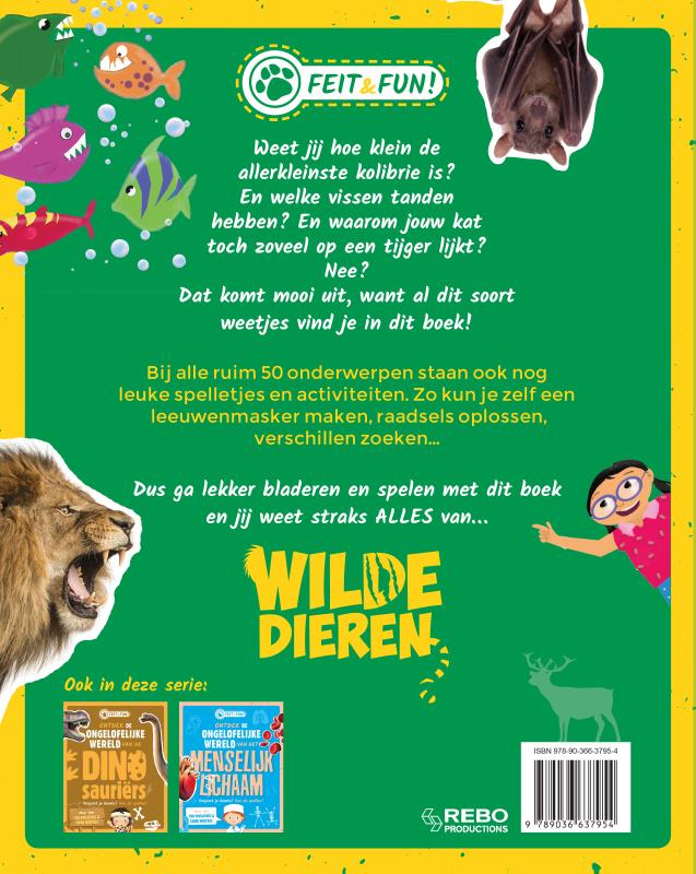 Achterkant van Ontdek de ongelofelijke wereld van de wilde dieren