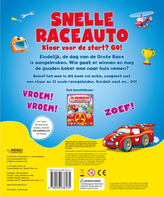 Achterkant van Snelle Raceauto - Geluidboek