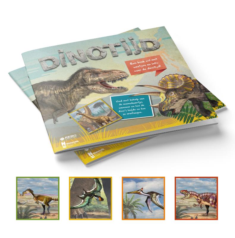 Achterkant van Dinotijd - memospel inclusief boek