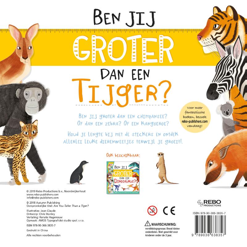 Achterkant van Ben jij groter dan een Tijger?