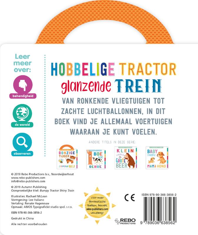 Achterkant van Hobbelige tractor, glanzende trein
