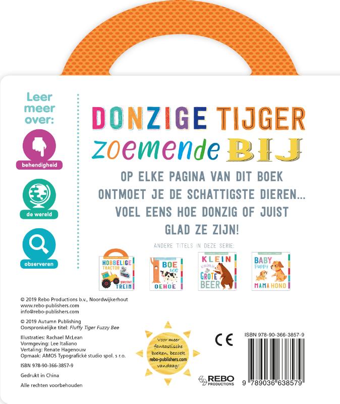 Achterkant van Donzige tijger, zoemende bij