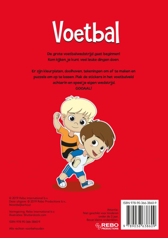 Achterkant van Voetbal sticker- en activiteitenboek