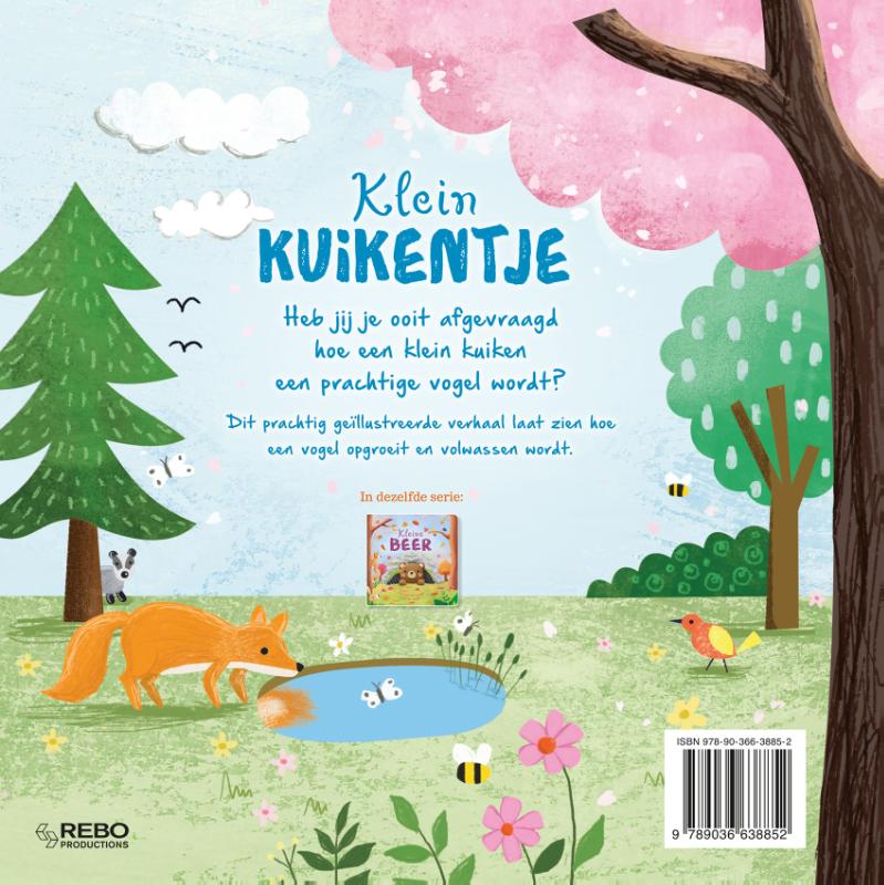 Achterkant van Klein kuikentje