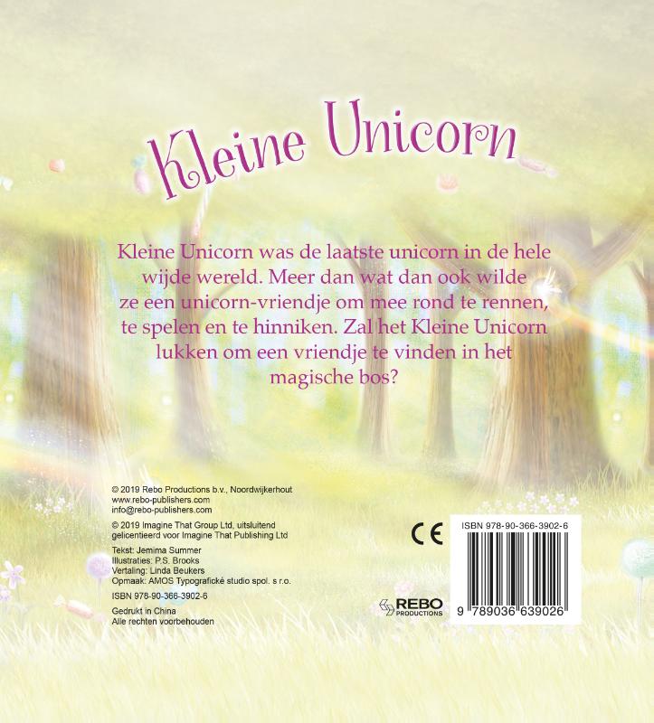 Achterkant van Kleine Unicorn
