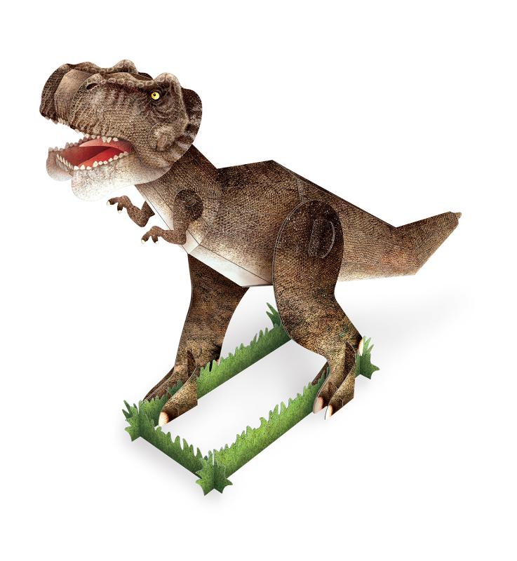 Achterkant van Tyrannosaurus - Boek en 3D model