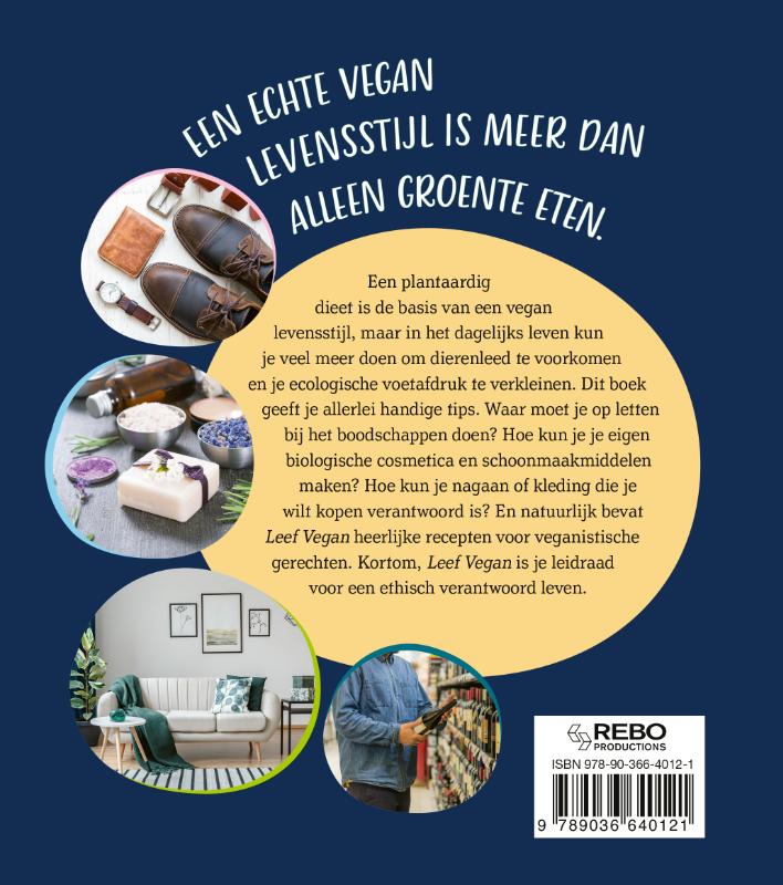 Achterkant van LEEF VEGAN