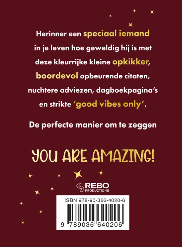 Achterkant van You are amazing