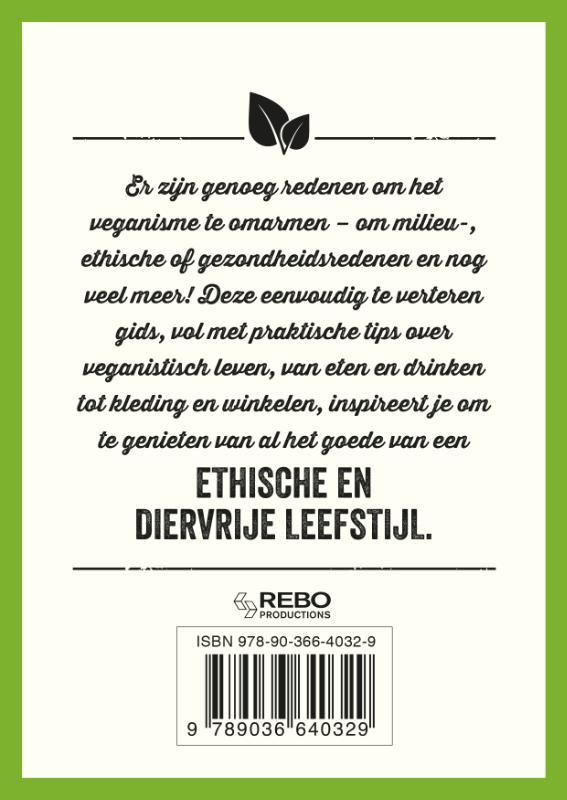 Achterkant van Vegan