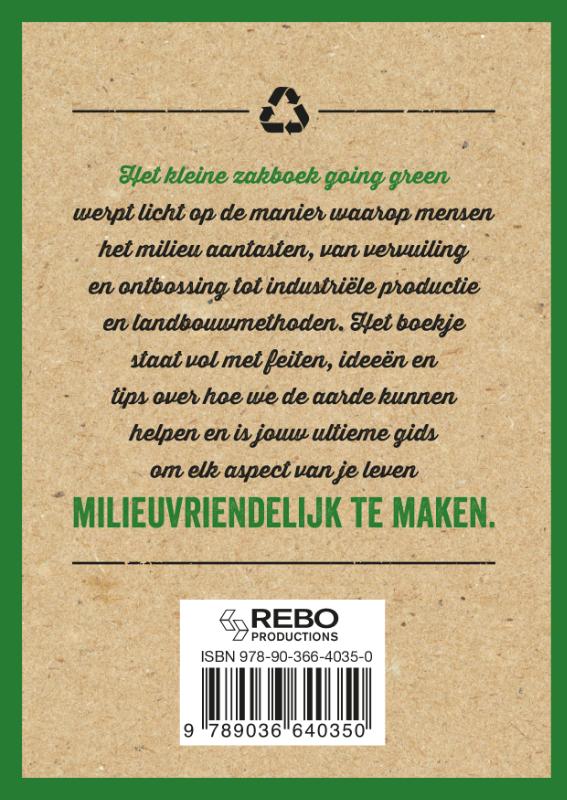 Achterkant van Going green - Het kleine zakboek