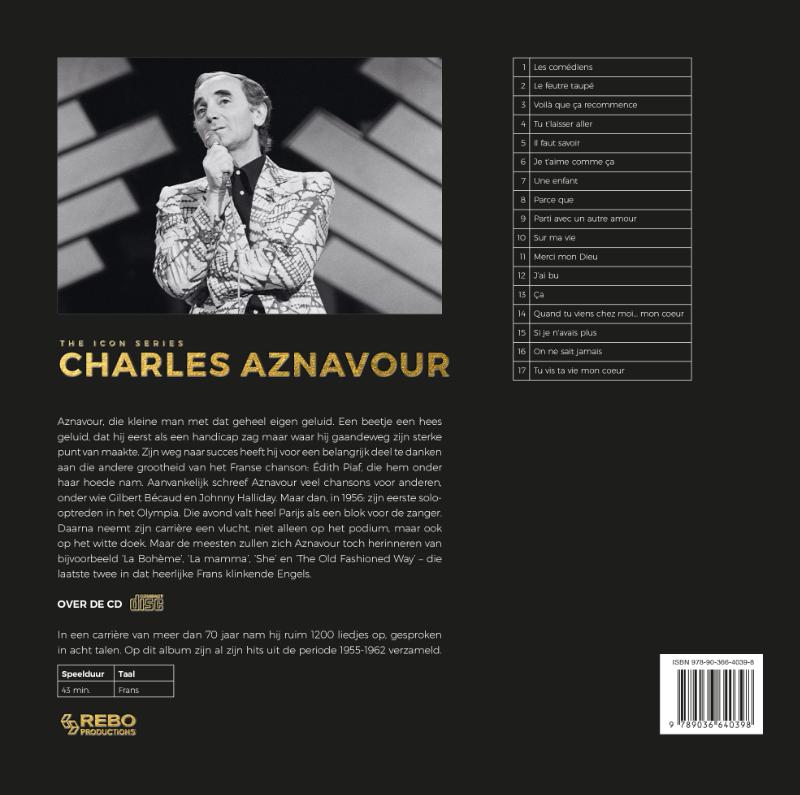 Achterkant van Charles Aznavour