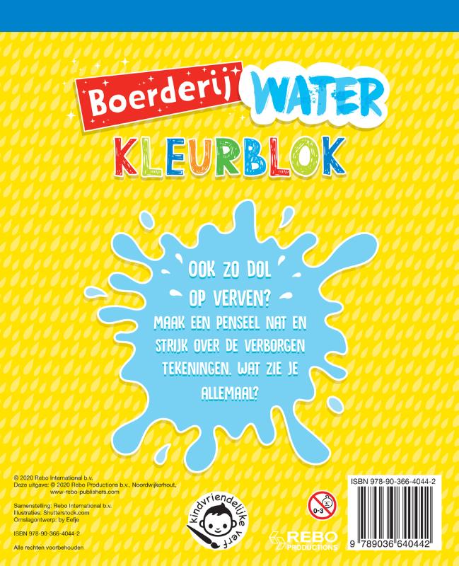 Achterkant van Waterkleurblok Boerderij