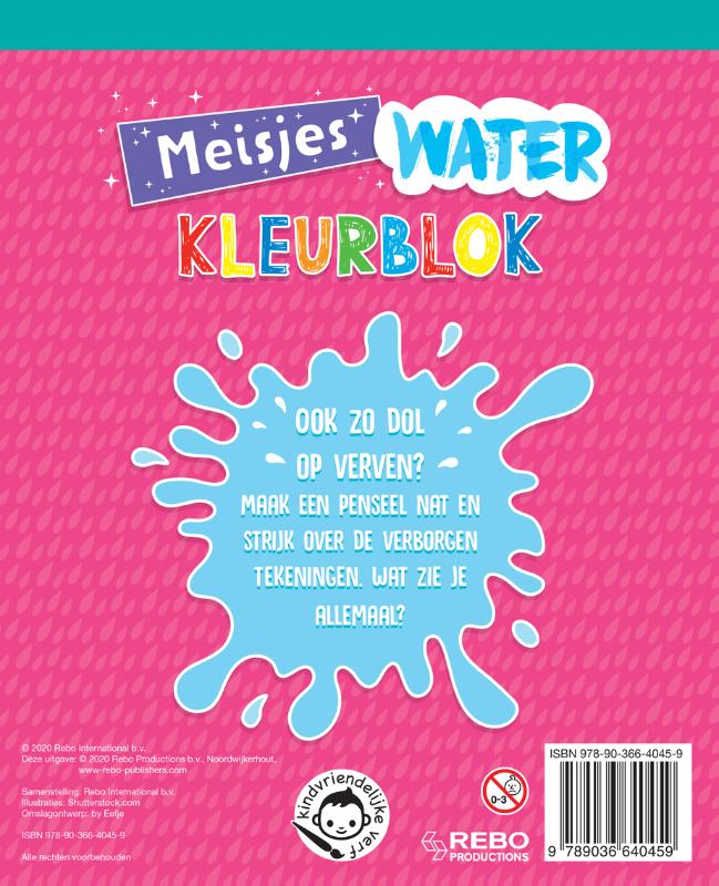 Achterkant van Waterkleurblok Meisjes