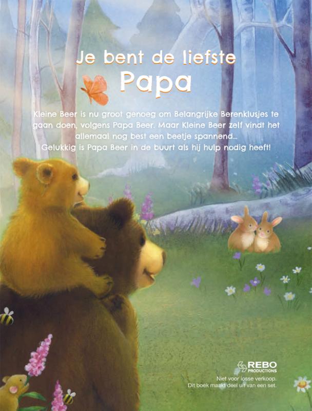 Achterkant van Je bent de liefste papa - boek & knuffelbeer