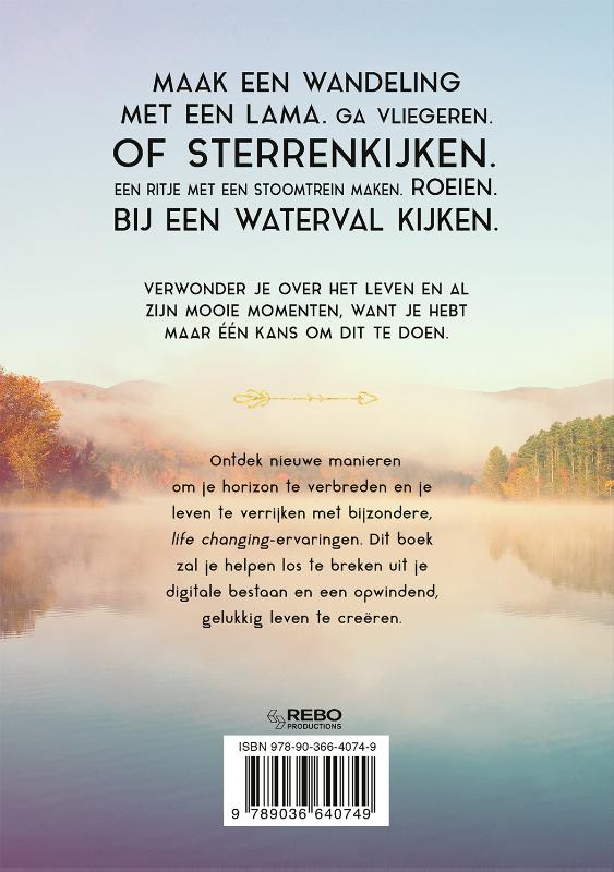 Achterkant van Collect moments, not things