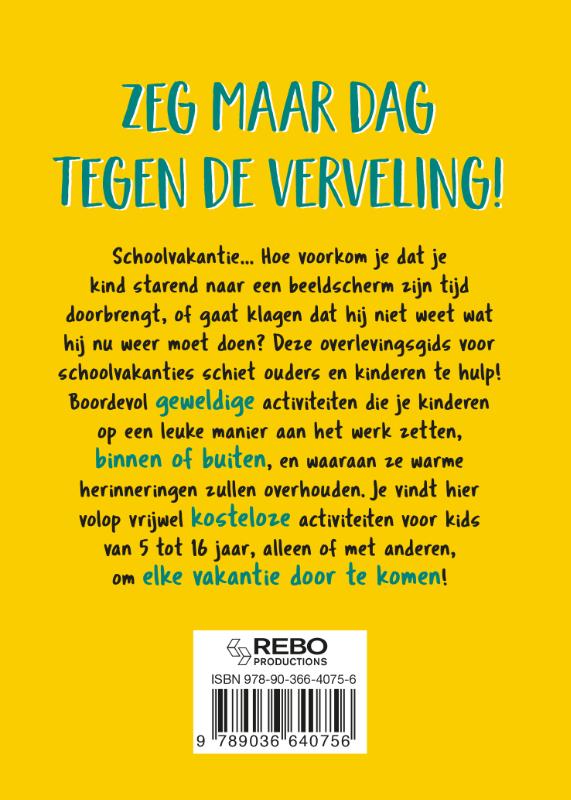 Achterkant van Zo overleef je de schoolvakanties