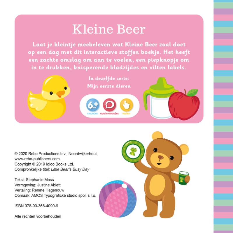 Achterkant van Kleine Beer - knisperboekje - mini me