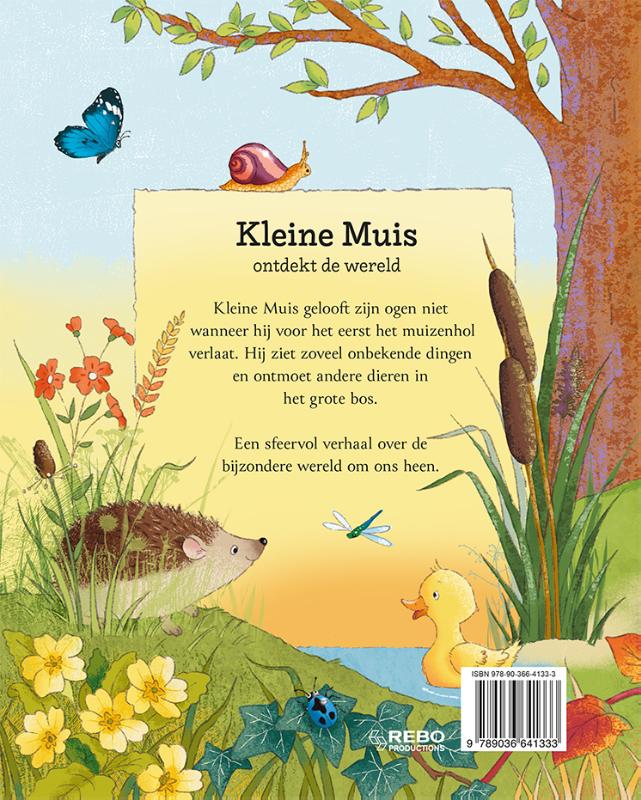 Achterkant van Kleine Muis ontdekt de wereld