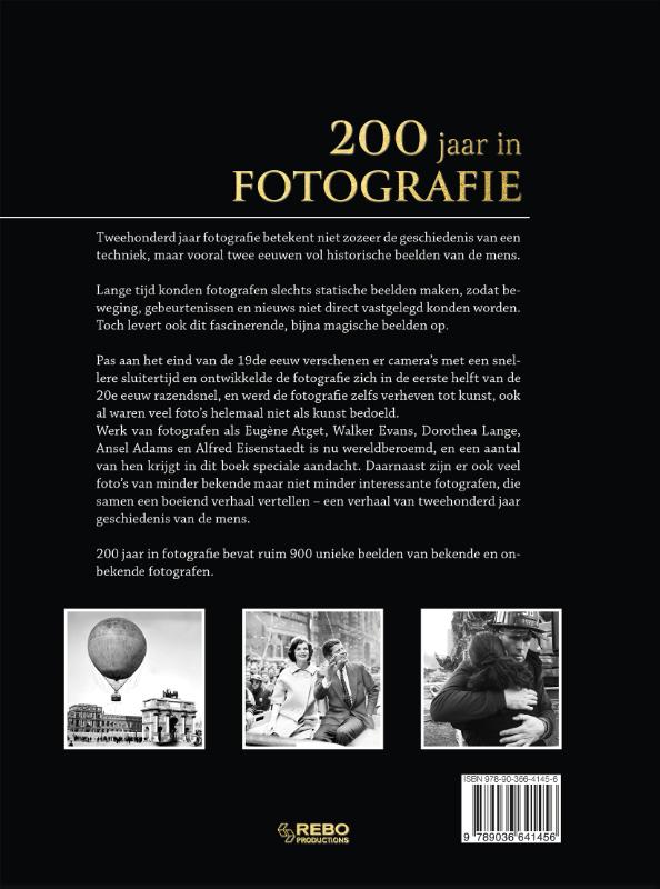 Achterkant van 200 jaar in fotografie