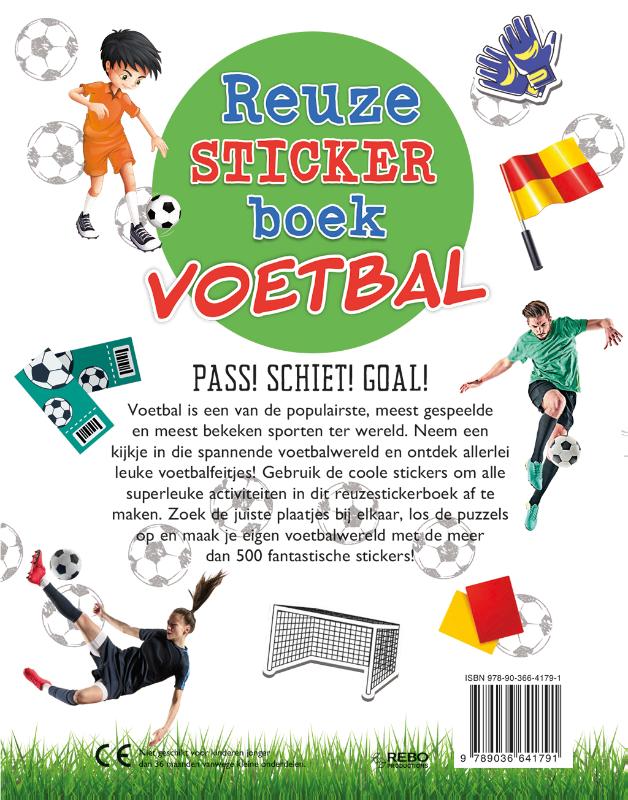 Achterkant van Reuzestickerboek Voetbal