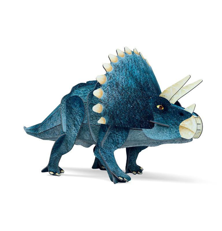 Achterkant van Triceratops - Boek + 3D-puzzel