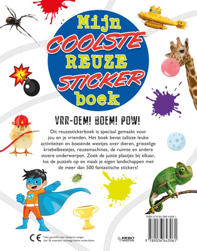 Achterkant van Mijn coolste reuzestickerboek - Reuzestickerboeken
