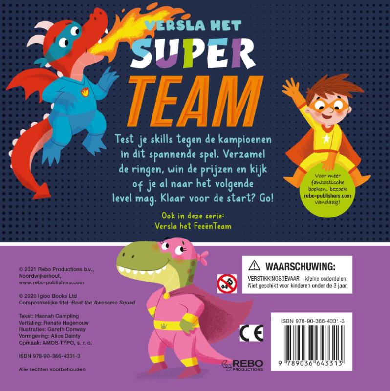 Achterkant van Versla het superteam