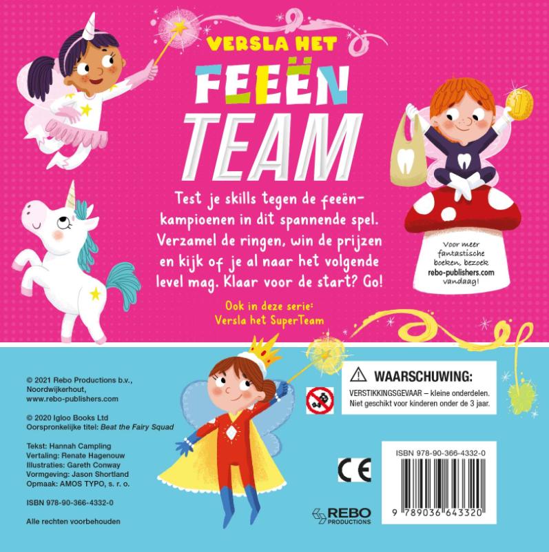 Achterkant van Versla het feeënteam