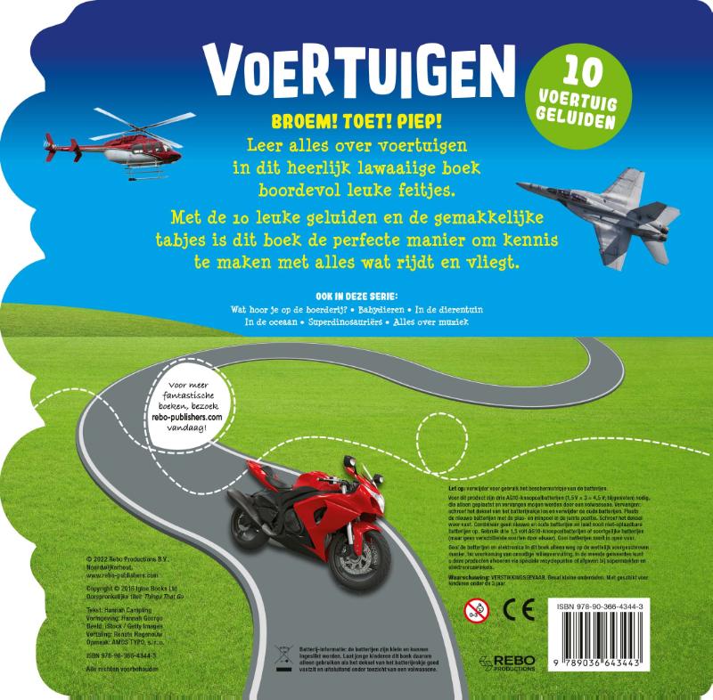 Achterkant van Geluidenboek - Voertuigen