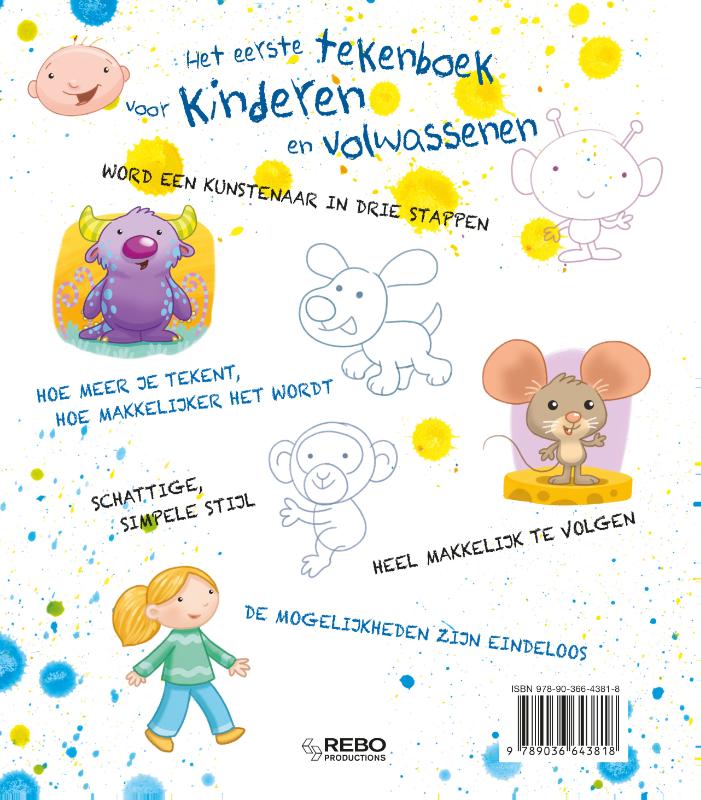 Achterkant van Het eerste tekenboek voor kinderen en volwassenen