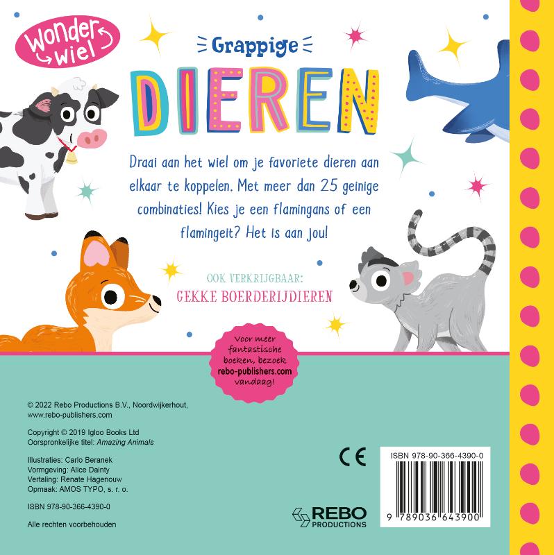 Achterkant van Grappige dieren - Wonderwiel