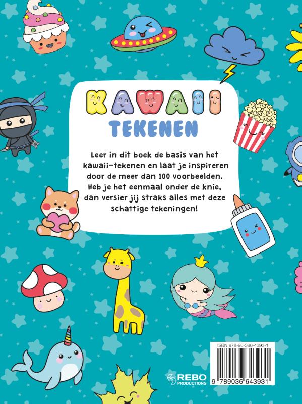 Achterkant van Kawaii tekenen