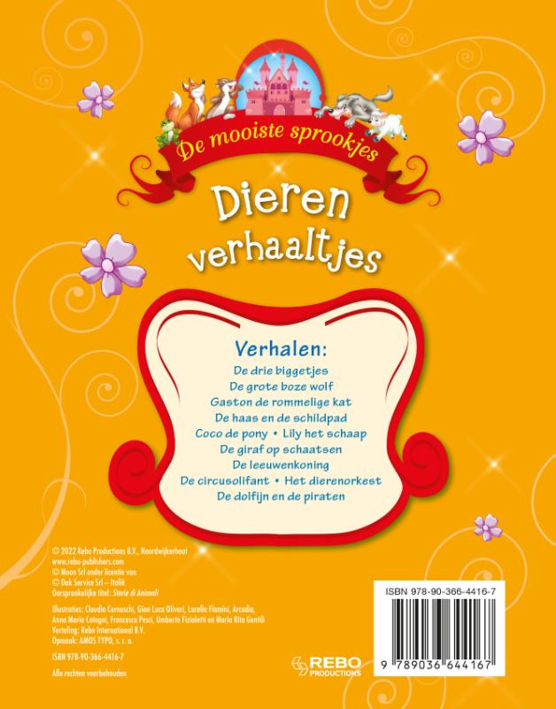 Achterkant van Dierenverhaaltjes