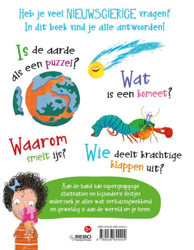 Achterkant van Wetenschap nieuwsgierige vragen en antwoorden