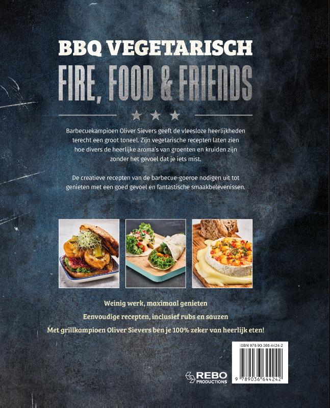 Achterkant van BBQ Vegetarisch