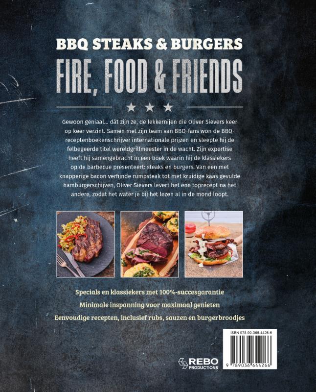 Achterkant van BBQ Steaks & Burgers