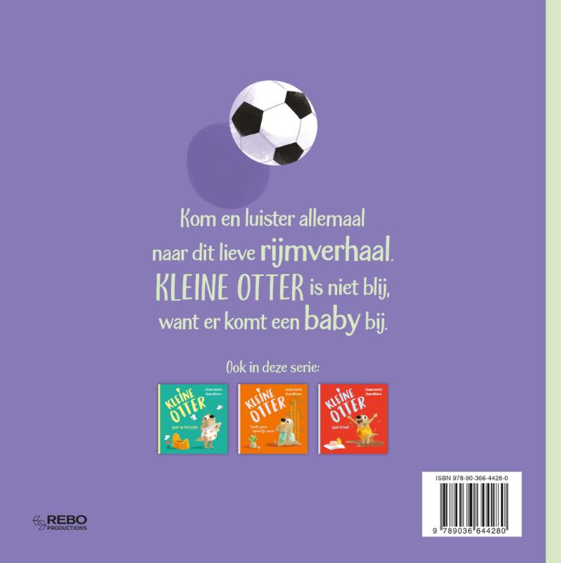 Achterkant van Kleine Otter en de nieuwe baby