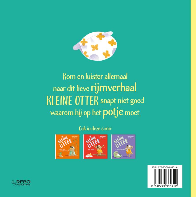 Achterkant van Kleine Otter gaat op het potje