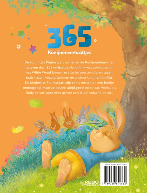 Achterkant van 365 Konijnenverhaaltjes