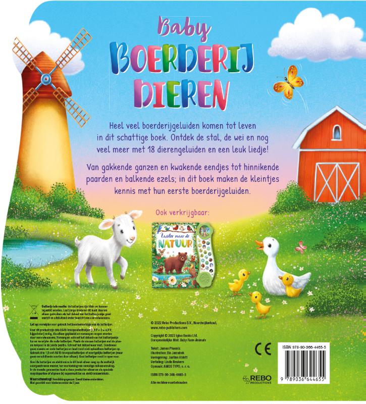Achterkant van Baby boerderijdieren - Geluidenboek