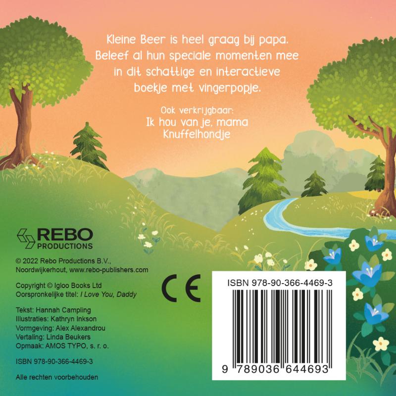 Achterkant van Ik hou van je, papa - Vingerpopboek