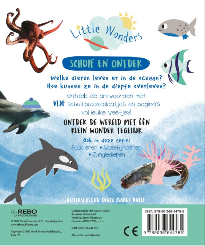 Achterkant van Oceaandieren - Schuif en ontdek