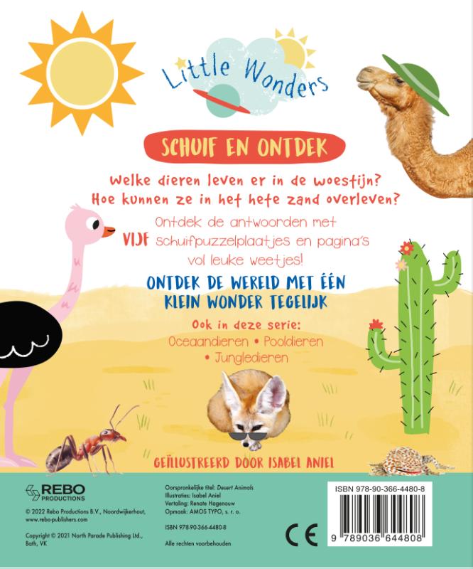 Achterkant van Woestijndieren - Schuif en ontdek