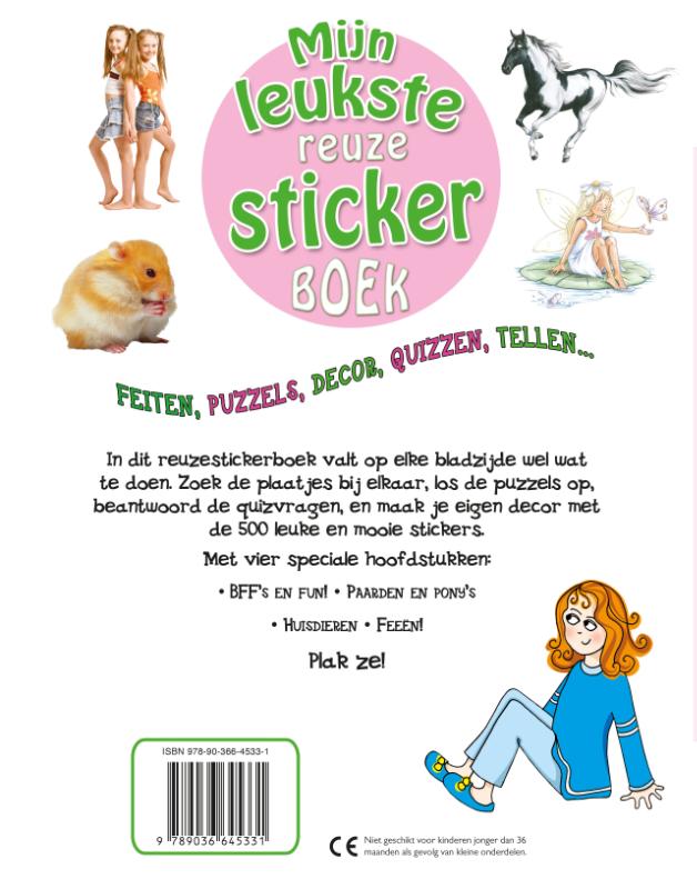 Achterkant van Mijn leukste reuzestickerboek - Reuzestickerboeken