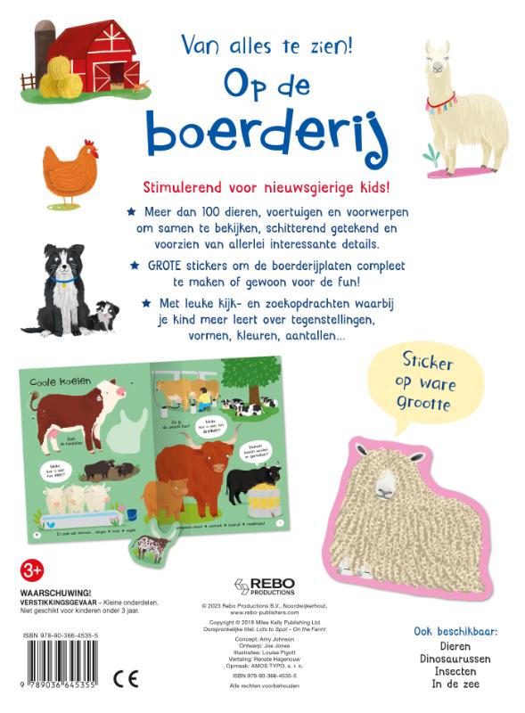 Achterkant van Van alles te zien! Op de boerderij