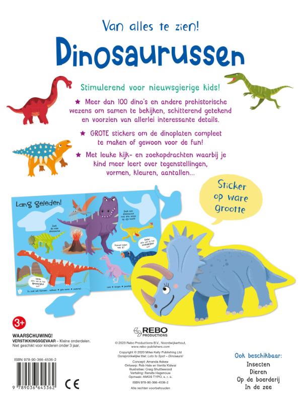 Achterkant van Van alles te zien! Dinosaurussen